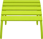 WestinTrends Outdoor Ottoman, Patio Adirondack Ottoman Foot Rest, All Weather Poly Lumber Folding Foot Stool for Adirondack Chair, Widely Used for Outside Porch Pool Lawn Backyard, Lime