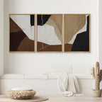 SIGNWIN Framed Canvas Print Wall Art Modern Abstract Neutral Tone Minimalist Geometric Photography Modern Art Minimalist Black and White for Living Room, Bedroom, Office - 24"x36"x3 Natural