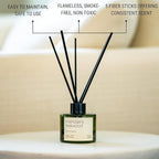 Craft & Kin Reed Diffuser Set Oakwood, Mahogany & Vetiver, Fall Reed Diffusers for Home, Fragrance Diffuser Sticks, Oil Diffuser Sticks, Oil Diffuser with Sticks, Reed Diffuser for Men