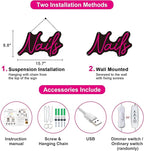 HDJSIGN Nails Neon Sign - LED Pink Nail Salon Sign for Beauty Room Wall Decor - USB Neon Lights