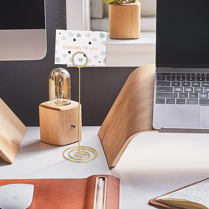 Table Number Holders 10Pcs - 8.75 inch Tall Table Number Stands Place Card Holder for Wedding Party Graduation Reception Restaurant Home Photo Picture Office Memo (Gold, 8.75")