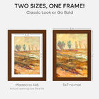 Homeforia 5x7 Brown Picture Frame, High End Dark Oak 5x7 Wooden Frames with Mat 4x6 Photo, 5 x 7 Walnut Wood Frame Matted to 4 x 6 Print, 7x5 Wall or Tabletop Frame, Tempered Glass, Wall Kit, Set of 1