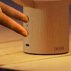 Table Lamp for Bedroom - Balance Lamp,Bedside Lamp with Touch Dimmer,Christmas Gifts,Nightstand Lamp,3 Level Brightness Rechargered Night Light for Home,Office,College Dorm (Wood Color)