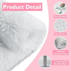 6x9 Fluffy Area Rug for Living Room,Shag Area Rugs for Bedroom,White Soft Fuzzy Rug Non-Shedding Indoor Plush Carpet for Kids Bedroom Nursery Dorm Home Decor