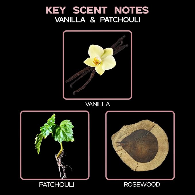 LOVSPA Vanilla & Patchouli Diffuser Oil - Luxury Essential Oils for Diffuser Refill & Air Freshener Room Spray - Long-Lasting & Natural Home Fragrance, Scented Oil for Diffusers, USA Made, 4oz