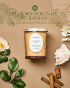 M&SENSE Earl Grey Tea Scented Candle, Cracking Wooden Wick Soy Wax, 18oz 100 Hours Long Lasting Clean Burn, Large Jar Candles for Home Decor, Non-Toxic Relaxing Aromatherapy Gifts for Women