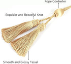 Curtain Tiebacks with Tassel,Modern Rope Window Curtain Ties Backs for Draperies, Outdoor Elegant Decorative Curtain Holdbacks 4 Pack