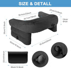 cjc Reading Pillow for Gaming, Memory Foam Gaming Pillow for Lap with Coaster, Hight Adjustable Lap Desk Pillow for Reading, Working, Crocheting or Sitting in Bed Floor Sofa (Black)