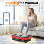 AXV Vibration Plate Fitness Platform Exercise Machine Vibrating Lymphatic Drainage Shaking Full Body Shaker Workout Vibrate Stand Shake Board Sport Gym for Weight Loss Fat Burner for Women Men