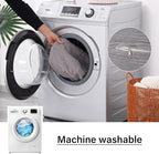 LITA Round Stuffed Pouf Ottoman, Velvet Poufs with High-Density Foam Filling and Washable Cover, Furry and Fluffy Bean Bag Foot Stools Ottoman for Living Room, Bedroom, Office, Grey