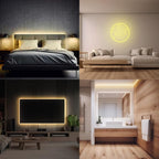 Outdoor LED Strip Lights Warm White, Neon Rope Lights 3000K IP65 Waterproof 24V DC with RF Remote, Neon Light Strip Dimmable Cuttable for Bedroom Under Cabinet Mirror House Pool 26FT