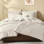 Litanika Comforters Tannish Grey Queen Size, 3 Pieces Lightweight Solid Bedding Set & Collections, All Season Fluffy Bed Set (90x90In Comforter & 2 Pillowcases)