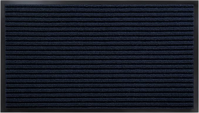 Yimobra Front Door Mat Outdoor Indoor Entrance, 100% Waterproof All-Season All Weather Doormat, Welcome Matt Outside Entry, Non Slip, Low Profile, Heavy Duty Patio Porch Floor Mats,47 x 24,Navy Blue