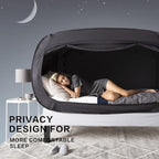 Bed Tent Full Bed Canopy Portable Dream Tent for Adult Indoor Sleeping Tents with 2 Doors Breathable Private Space Tents, Black