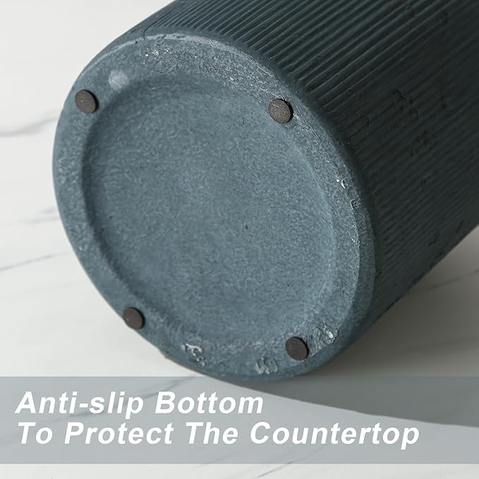 Farmhouse Vase for Home Decor, Vintage Rustic Terracotta Flower Vase Suitable for Home Decor, Living Room, Shelf, Dining Table. 7IN. Blue