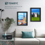 12x16 Picture Frame 3 pk - Textured Black Wood, HD Tempered Glass, Wall Gallery Picture Photo Frame