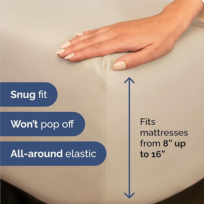 Full Sheets Set 6 Piece - Includes 4 Pillowcases - Bed Sheets Full Size - Soft Hotel Luxury Bedding - Cooling, Comfy, Fade Free & Breathable - 1 Flat & 1 Fitted & 4 Pillowcases w/ Deep Pockets - Wheat