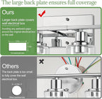 4 Light Bathroom Light Fixtures, Chrome Vanity Lights with Clear Glass Shades, Modern Bathroom Light Fixtures Over Mirror, Modern Bathroom Wall Lamp for Mirror Living Room Cabinet