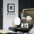 8.5x11 Picture Frame Set of 3 - Black Woodgrain, Solid Wood & HD Tempered Glass, Table Display or Wall Hanging