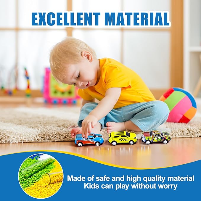 ZHFUYS 36PCS Metal Pull Back Cars Toy for Kids, Toy Cars for Kids Ages 3-8, Race Cars Party Favors for Kid Toys, Party Favors Birthday Gift for Boys Girls