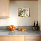 Framed Lemon Kitchen Wall Decor for Dining Room - Vintage Mustard French's Yellow Lemon Kitchen Wall Art, Rustic Oil Paintings Posters Prints for Bathroom Living Room Bedroom 8x10 inch