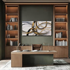 SOUGUAN Canvas Wall Art - Black and White Artwork - Abstract Graffiti Painting - Wall Art for Living Room Bedroom Kitchen Home Wall Decorations 20x40 Inch