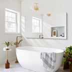 Frameless Mirror, 30x55 Inch Rectangle Bathroom Mirrors for Wall, Upgraded Shatterproof Large Vanity Mirror Over Sink with Polished Edge for Bathroom,Bedroom,Living Room and Entryway