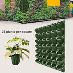 Self Watering Wall Mounted Vertical Planter, 36 Pots Wall Planter Indoor Vertical Living Green Plant Wall Easy Installation (Green)