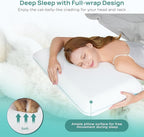 Soft Cooling Memory Foam Pillow, Neck Pillow for Sleeping, Cervical Neck Pillow for Side Sleepers, Back Stomach Sleepers, Ergonomic Pillow for Neck Pain Relief, Orthopedic Deep Sleep Pillow