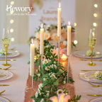 Glass Candle Holder Candlestick Holders: Hewory Taper Candle Holders 8Pcs Candle Stick Candle Holder, Clear Tall Candle Holders for Table Centerpiece Wedding Christmas Holiday Party Decorations