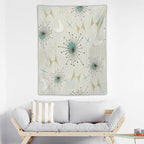 ICMOLYYENLO Boho Medieval Cat Tapestry, Abstract Atomic Starburst Geometric Aesthetic Art Wall Hanging For Bedroom Living Room Dormitory 60x80 Inches