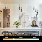 5-Light led Pendant Light, Dimmable Modern Pendant Light Kitchen Island Light Fixture Luxury Meteor Shower-Style Black Led Chandelier for Dinning Room, Kitchen Lighting Fixture