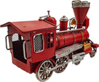 Berfutall-10'' Metal Classic Locomotive Collectible Model Train, Christmas Decor, Vintage Table Top Decor, Not a Toy