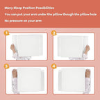 HOMBYS Side Sleeper Pillow with Arm Hole on Both Side, Any Position Winged Pillow for Neck & Shoulder Pain Relief, Super Firm High Density Support Ergonomic Arm Holes Positioner