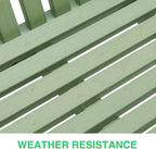 Psilvam Garden Bench, 2-Person Poly Lumber Patio Bench, All-Weather Outdoor Bench That Never Rot, Memorial Bench, Suit for Garden, Porch and Park (Green)