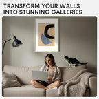 Homeforia A1 Poster Frame Gold, High End Metal 23.4 x 33.1 inches Large Picture Frames with Mat 16.5 x 23.4 for Photo, A1 Size Frames Matted to A2 Print, 23.4x33.1 Thin Frame, Tempered Glass, Set of 1