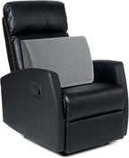 MABOZOO Memory Foam Back Support Cushion for Recliner Chair,Lumbar Support Pillow for Elderly,Extra Large Lumbar Support Pillow with Extension Straps,Grey