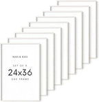 HAUS AND HUES Standalone White Oak Frames Set of 9-24x36