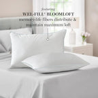 MARTHA STEWART SmartChill All Season 2 Piece Bed Pillow Set, 220 TC, Down-Alternative, Standard/Queen