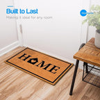 PLUS Haven Coco Coir Door Mat with Heavy Duty Backing, Natural Home Doormat, 17.5”x30” for Entrance, Front Porch, Easy to Clean Entry Mat, Outdoor and Indoor Uses, Home Decor