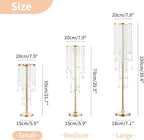 NUPTIO Wedding Centerpieces Gold Vases: 2 Pcs 21.7in Tall Crystal Flower Vase Metal Flowers Stand for Party Tables Decorations - Elegant Bulk Weddings Decoration Table Chandelier Centerpiece Stands