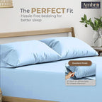 Ultra Soft Pillow Protectors 400TC Set of 2 Breathable Pillow Covers 100% Protection Against Stains, Dust & Dirt - Machine Washable