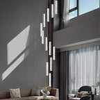 Long Spiral Crystal Chandelier Lighting for Foyer 12-Light Black Staircase Chandelier High Ceiling Slopped LED Dimmable 2700K-6000K