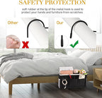 Bedside Storage Caddy/Bedside Hanging Storage Bag for Headboards Bunk Beds Dorm Rooms Book Phone Magazine Holder (Black)