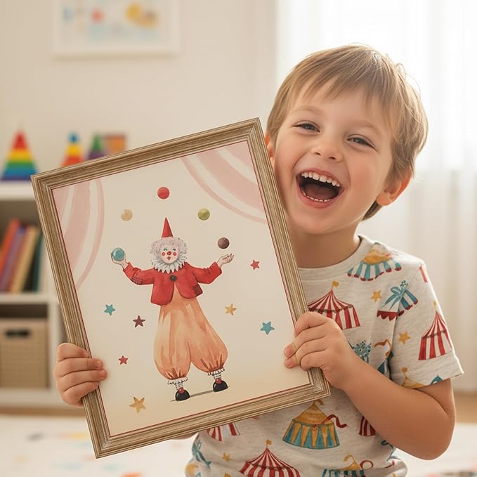 Circus Nursery Wall Art Prints (Set of 3) - Unframed - 11x14 | Delightful and Colorful Unframed 8x10 Inches Prints | Wall Art for Kids | Kids Room Décor | Classroom Décor | Bedroom Wall Décor