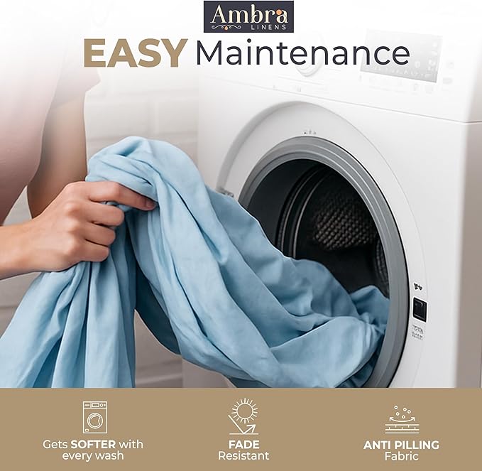 Tencel Sheets 3 Piece for Twin XL Bed - 100% Eucalyptus Lyocell Twin XL Sheets Set - Soft, Cooling & Breathable for Hot Sleepers - 16” Deep Pockets Hotel Quality Bedding Set - SkyBlue