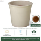 Emissary Round Stoneware Planter (Parent SKU 12012) (Cream, 13" D x 12" H)