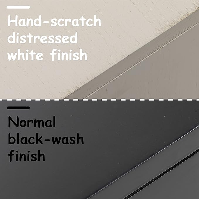 COZAYH Fully-Assembled Modern Farmhouse Clean-Lined Nightstand, End Table with 1 Drawer,Distressed White