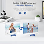 4-Pack 4x6 Acrylic Frame – Concealed Magnetic Free-Standing Horizontal Display, Clear Frameless Acrylic Frames for Pictures, Artworks, Postcards or Photo Prints on Desk, Shelves, and Office Decor