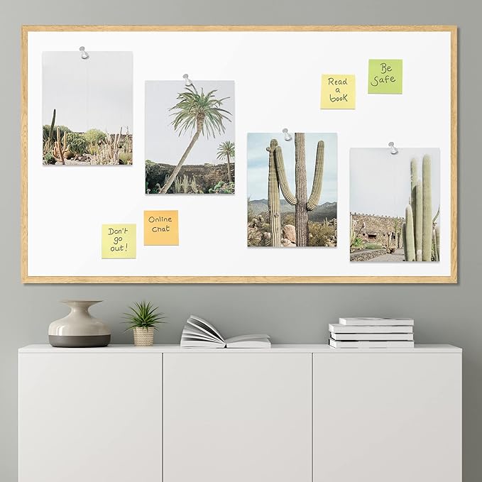 SIGNWIN Adhesive Canvas Poster Desert Landscape Tropical Palm Tree Saguaro Cactus Nature Wilderness Photography Modern Art Decorative Zen Relax/Calm Multicolor Scenic for Bedroom - 11"x14"x4